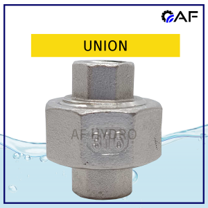 Stainless Steel SS316 Union Fitting 1/8” to 2” NPT/BSPP Female Ends Class #150 Pipe Connector