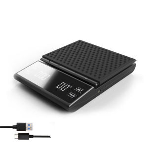 Digital Scale Rechargeable Coffee Food Scale With Timer Kitchen Electronic 3Kg/0.1g LED Display