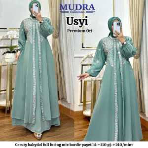 Maxy jumbo Usyi/dress kondangan mewah/ dress wanita resmi/dress rok umbrella/baju pesta wanita murah/Gamis jumbo busui LD 110/dress terkini 2025