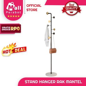 Mall Perabot | Stand Hanger Gantungan Baju Topi Multifungsi | Rak mantel Kamar Tidur Model Terbaru