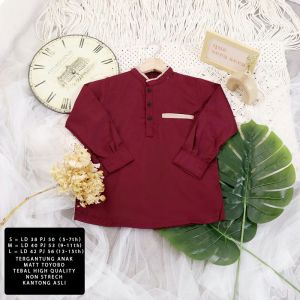 Baju koko Anwa Kids busana muslim bahanToyobo Lengan Panjang