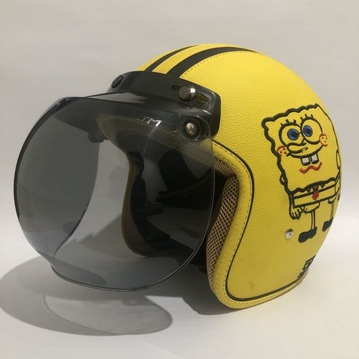 Helm Bogo Kulit SNI + Kaca Spongebob Lazada Indonesia