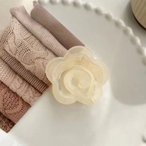 🔥Orfila Flower Hair Clip Elegant French Style Shark Clip for Girls Frosted Hair Accessory