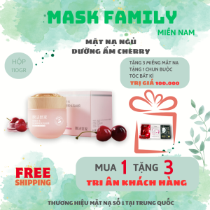 MASK FAMILY -Mặt nạ ngủ dưỡng ẩm Cherry 110g - (lọ)