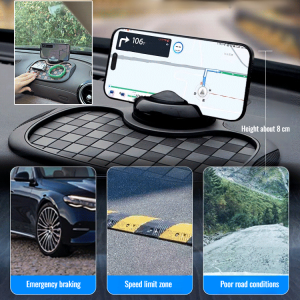 Nonslip Mat Seat Cover Cell Phone Navigation Bracket Cell Phone Holder Odorless Adjustable Height