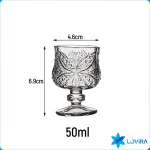 Household Diamond Goblet Wine Whiskey Glass 50ML Champagne Fruit Juice Wine Glass 1Pc