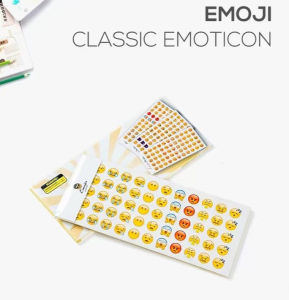 660pcs Stiker Emoji mini Sticker Emoji Lucu 12 Lembar