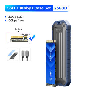 Vỏ ổ SSD SATA hình M.2 Nvme ngoài trời di động Orico Vỏ chống sốc giao thức kép 10Gbps với dây buộc tản nhiệt vỏ SSD du lịch