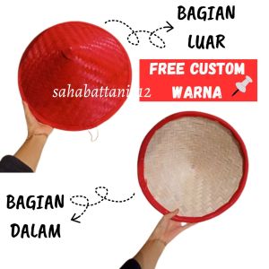 Caping topi tani sawah untuk ospek | topi caping warna glossy