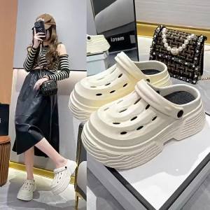[Free Shipping] EVA WomenS Summer Outdoor Thick-Soled Non-Slip Height-Increasing Closed-Toe Beach Sandals