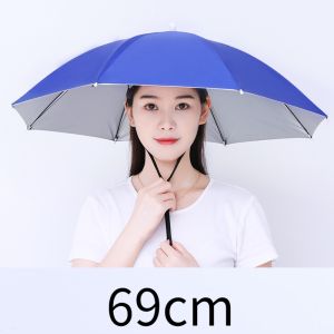 Aqrau 【มีหลายสี🌈】95cmหมวกร่ม ร่มกันแดดป้องกันรังสี UV เหมาะสำหรับผู้ใหญ่ และเด็กร่มกลางแจ้งร่มตกปลาร่มคุณภาพดีแข็งแรงขึ้นตั้งค่าโครงการ