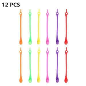 12Pcs Elastic No Tie Shoelaces Silicone Shoe Laces Shoe Lace No Tie