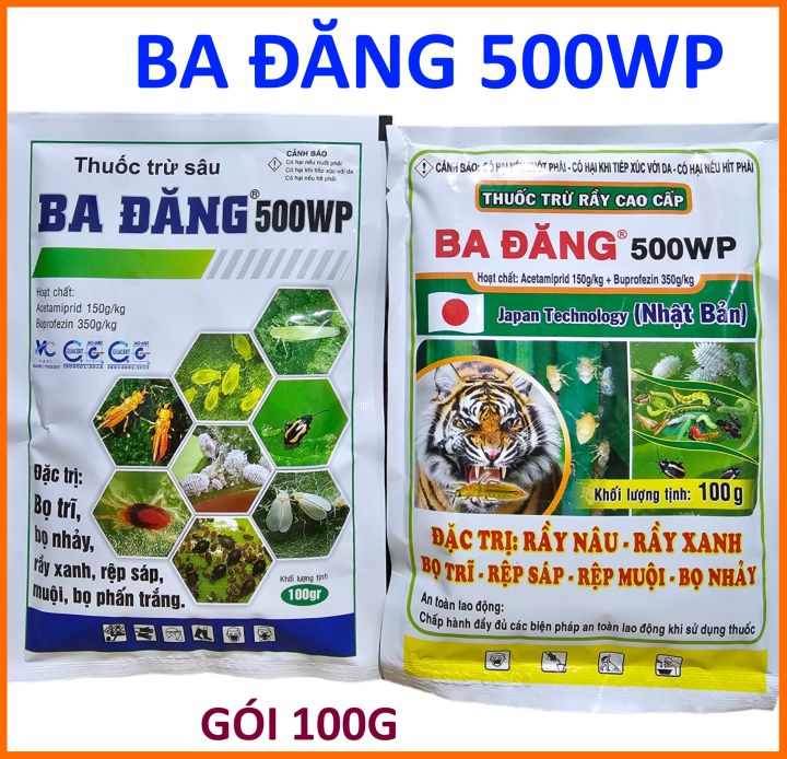 Thuốc trừ sâu rầy BA ĐĂNG 500WP (gói 100g) Thuốc đặc trừ RẦY XANH, RẦY ...