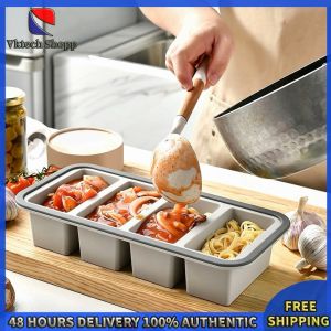 Vktech Professional Silicone Ice Cube Tray with Lid for Freezing Broth Sauces and Soups Stackable Leakproof Food Storage for Kitchen Use