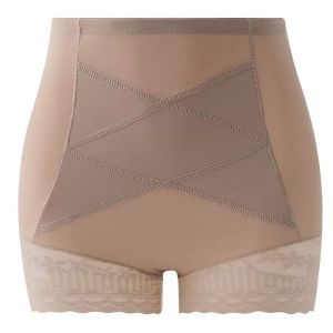 High-waisted Double-layer Pressure Cross Design Briefs Women Postpartum Shaping Abdominal Tightening Buttocks Lifting Waist-cinching Seamless Tummy Reduction Underwear