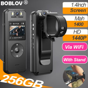 Boblov A27 Portable  2K Action WiFi Body Mini Camera 1.4 Inch With Night Vision Motion Detect  256GB DVR Video Recorder 1400Mah BodyCam Camcorder Motorcycle Bike Dash Cam for Vlogging