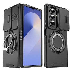 Magnetic Stand Shockproof Phone Case for Samsung Galaxy Z Fold 7 6 Filp 7 6 Slide Cover Camera Lens Protection Silicone Cover Casing