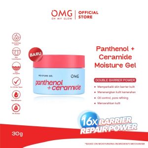 OMG Oh My Glow Panthenol + Ceramide Moisture Gel - Pelembab Wajah - Memperbaiki Skin Barrier - Ratu Kosmetik Online