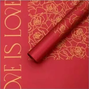 Flower Wrapping Paper LOVE Kertas Buket Bunga Cellophane kb6165