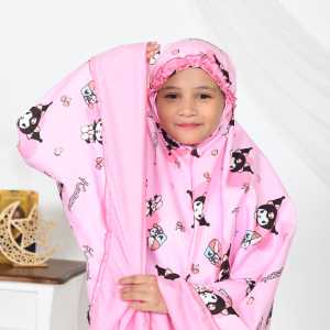 Mukena Anak Sajadah 2in1 Kuromi | Mukena Anak Perempuan | Mukena Anak 9-12 Tahun