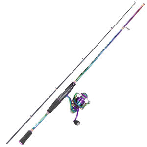 1.8m/2.1m 2 Sections Fishing Rod High Carbon Fishing Pole 5.2:1 Gear Ratio Spinning Fishing Reel Fishing Rod Set Full Set
