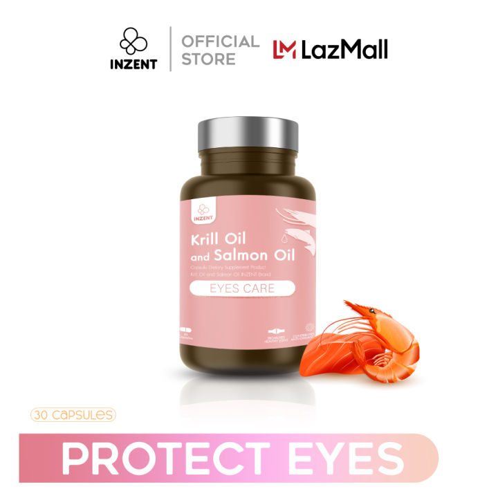 ส่งฟรี!! INZENT Krill Oil อาหารเสริมน้ำมันคริลล์ บำรุง สายตา ฟิชออยล์