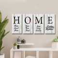Hiasan Dinding HOME Set 4pcs / WallDecor Aesthetic / Pajangan Aesthetic Paket 4in1 Hiasan Dinding Home / Dekorasi Rumah / Dekorasi Dinding / Hiasan Kamar / Poster Kayu / Wall Decor / Hiasan Pintu / Hiasan Minimalis / Hiasan Unik / Bingkai / Hiasan Ruangan. 