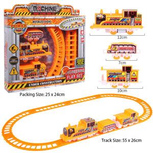 Children Electric Track Train Toy Set Fun Rail Car Puzzle Assembly Toys for Kids DIY