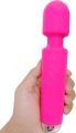 Powerful Hand held Cordless Personal Wand Massager with Memory Feature USB Rechargeable Massage Travel Waterproof 20 Vibration Patterns 8 Speeds Skin Soft Silicone - Magic Stress Away. 