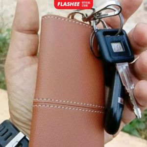 Flashee Dompet STNK Besar Gantungan Kunci Mobil Motor Key Wallet Kulit PU Leather