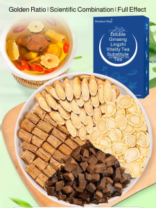 Shi Zhen Double Ginseng Gleaning Lingzhi Tea San Fu Recovery Energy Energy Tea