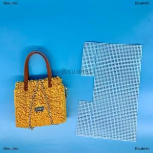 [COD] Bsuimki Đan dệt tấm lưới nhựa tự làm may túi dệt phụ kiện ví làm nguồn cung cấp dự án móc