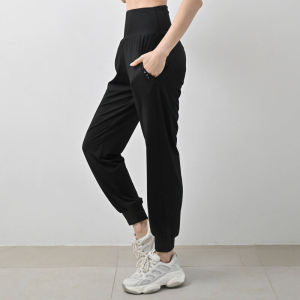 《1120》Quần Thể Thao Nữ Chạy Bộ Rộng Rãi Nhanh Khô Yoga Mùa Hè Cạp Cao Buổi Sáng Chạy Bộ Phòng Tập Thể Dục Xuân Thu Quần Dài Thường Ngày