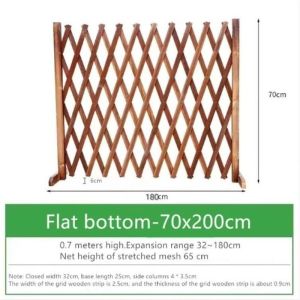 Wooden Fence Anti-Corrosion Outdoor Telescoping Garden Fence Plant Stand Courtyard Decorative Guardrail
