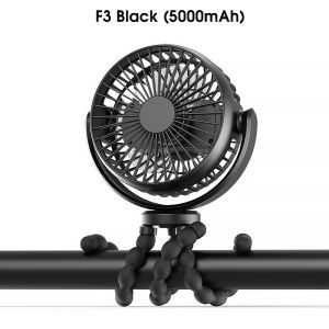 Portable Octopus Fan Baby Stroller Fan 5000mah Rechargeable Portable Mini Fan Adjustable Handheld Fan.