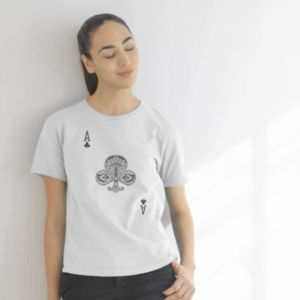 Alice in Wonderland POKER CARD SOLDIERS T-Shirt for Men & Women with Personalized Name & Icon | CLUBS SQUAD | Ideal for Birthday Gift For Men & Women Anniversary Fashion Street Wear