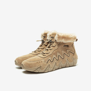 Jeep spirit mary jane New style lace free thick sole with plush insulation and anti slip womens short boots