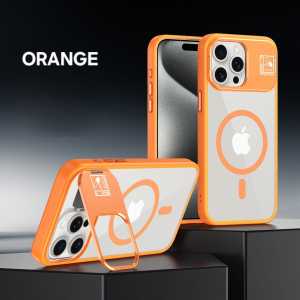 Case Iphone Premium Magsafe Matte Steel Standing Holder free Lens Kamera for Iphone 13 Iphone 13 Pro Iphone 13 Pro Max Iphone 14 Iphone 14 Pro Iphone 14 Pro Max