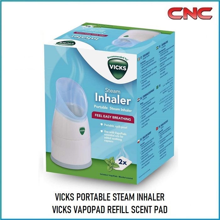 Vicks Steam Inhaler + 2 Menthol Scent Pads Lavender Rosemary Scented
