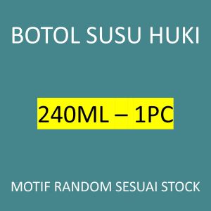 Botol Susu HUKI Dot Gepeng Dot Bulat 60ml 120ml 240ml HUKI Botol Susu Dot Bulat Dot Gepeng