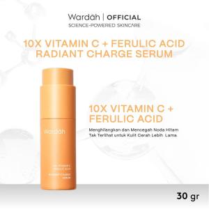 Wardah 10% Vitamin C Ferulic Acid Radiant Charge Serum 20 ml (Brightening Serum Serum Mencerahkan)