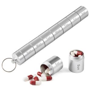 Alat Penyimpanan Medicine Waterproof / Tempat Obat Mingguan / Botol Obat Kecil Anti Air Portabel