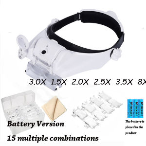 Z30 Headband Magnifier Illuminated Rechargeable Repair Solder Magnify Glasses Interchangeable Lens Third Hand Loupe For Solder2026