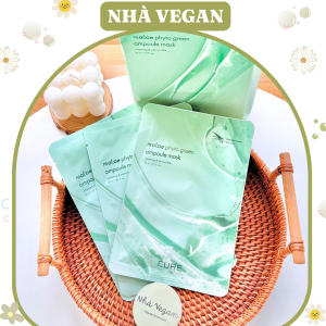 <1 miếng> MẶT NẠ THẠCH LÔ HỘI DƯỠNG ẨM NGĂN NGỪA LÃO HOÁ CURE REAL:OE PHYTO GREEN AMPOULE MASK 30ML