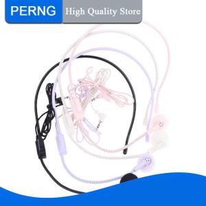 [PERNG] Tehe 1Pcs Wired 3.5mm Plug Guide Lecture Speech Headset Mic Portable Head-mounted Headset Microphone For Teaching Meeting