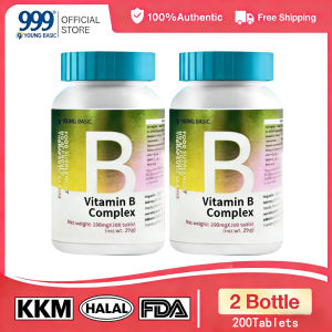 9YOUNG Basic High Potency Vitamin B Complex B1 B2 B6 B12 Energy Booster Anti-Fatigue in Nerve Immune Support No Additives 100s