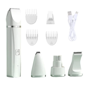 Multi-functional Electric Pet Hair Grooming Shaver Clipper Set 4-in-1 Dog Cat Hair Trimmer Rechargeable Pet Hair Clipper Wireless