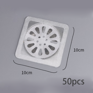 50Pcs Floor Drain Sticker Disposable Shower Drain Hair Catcher For Kitchen Drain Protection