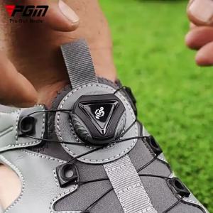 AUPGM Mens golf shoes summer sandals anti-slip with spikes ultra-breathable featuring a twist-lock closure