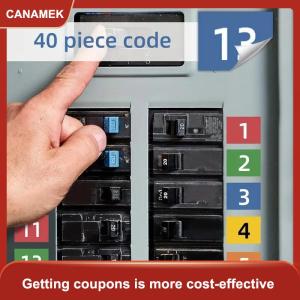 【CANAMEK】 Circuit Breaker nhãn Sticker set không thấm nước dán viết tay cho bảng điện nhà dây nhận dạng